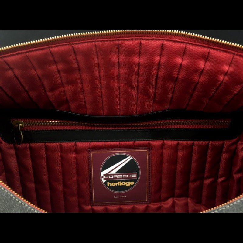 Porsche travel bag Heritage Weekender Dark grey / Gold / Burgundy red