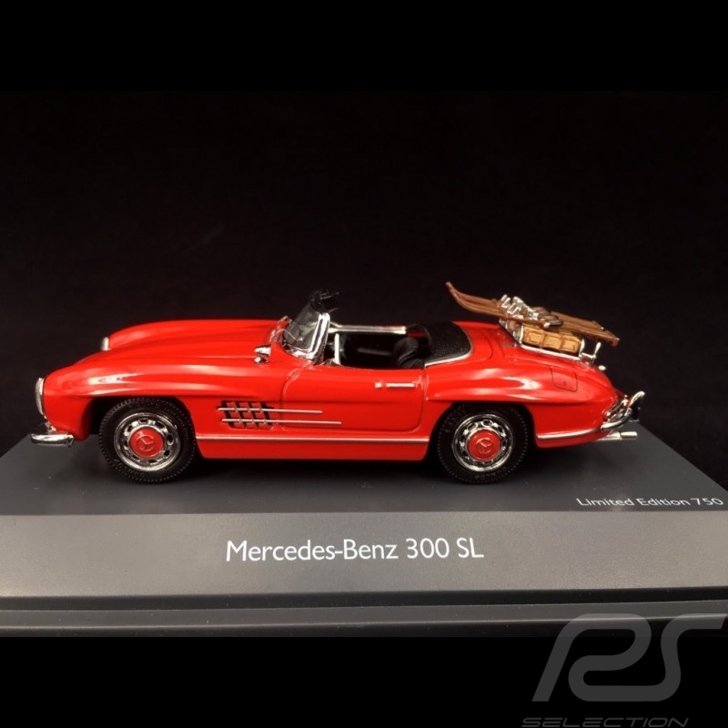 Mercedes-Benz 300 SL 1954 Rouge avec porte-skis 1/43 Schuco 450268900