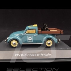 Volkswagen VW Käfer Beutler-Pritsche VW Service mit Motor blau 1/43 Schuco 450911500
