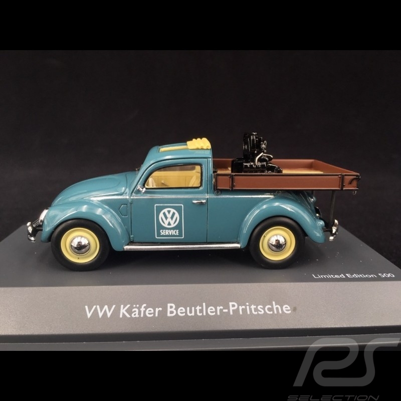 Volkswagen VW Beutler-Pritsche VW Service with engine blue 1/43 Schuco 450911500