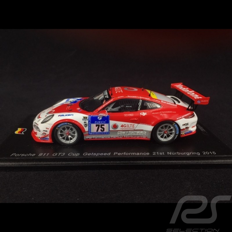 Porsche 911 type 991 GT3 Cup n° 75 GetSpeed Performance Nürburgring 2015 1/43 Spark SG203