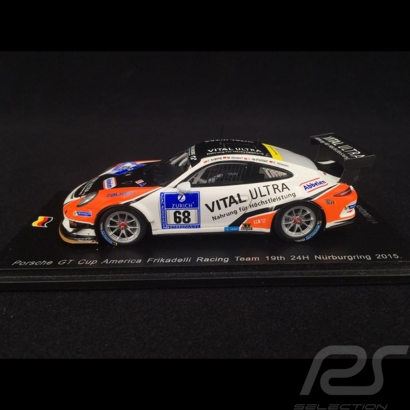 Porsche 911 typ 991 GT Cup America n° 68 Frikadelli 24h Nürburgring 2015 1/43 Spark SG193 Porsche 911 typ 991 GT Cup America n° 68 Frikadelli 24h Nürburgring 2015 1/43 Spark SG193