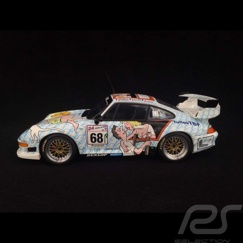 Porsche 911 type 993 GT2 Le Mans 1998 n° 68 Wolinski femme nue 1/18 UT Models 39831