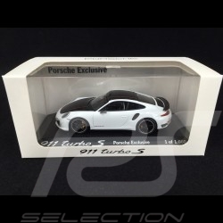 Porsche 911 Turbo S type 991 Exclusive blanc / noir 1/43 Minichamps WAX20130026