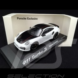 Porsche 911 Turbo S type 991 Exclusive blanc / noir 1/43 Minichamps WAX20130026