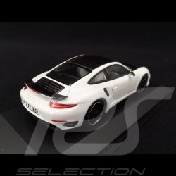 Porsche 911 Turbo S type 991 Exclusive blanc / noir 1/43 Minichamps WAX20130026