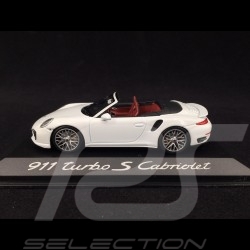 Porsche 911 type 991 Turbo S Cabriolet 2014 blanche 1/43 Minichamps WAP0203110E