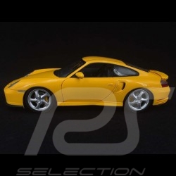 Porsche 911 type 996 Turbo + Tech Art Kit Gelb 1/18 Hot Works HW80016