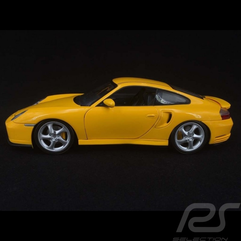 Porsche 911 type 996 Turbo + Tech Art Kit Gelb 1/18 Hot Works HW80016