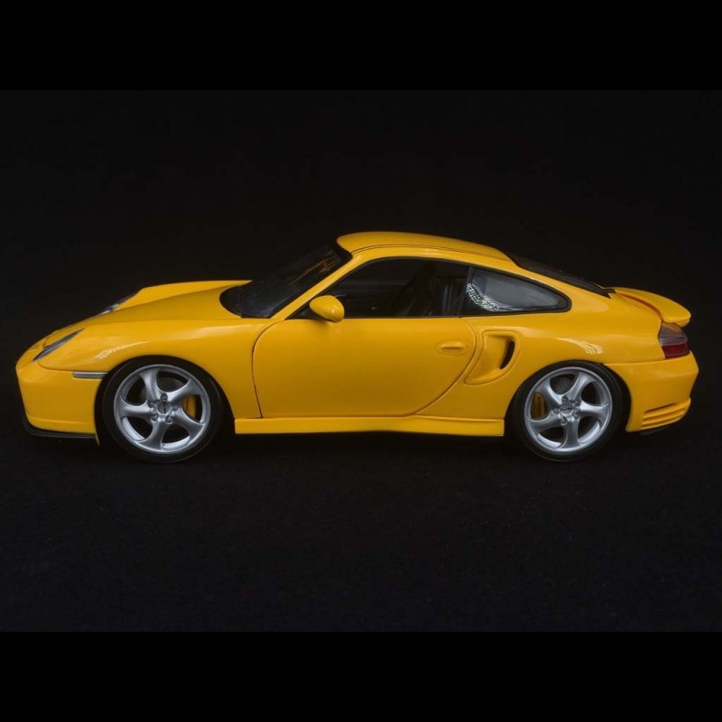 Porsche 911 type 996 Turbo + Tech Art Kit Gelb 1/18 Hot Works HW80016