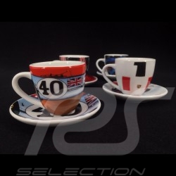 Very rare Set of 4 Porsche expresso cups 1968 - 1971 Limited Edition Wap05025018