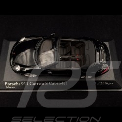 Porsche 911 Carrera S Cabriolet type 991 2012 noire 1/43 Minichamps 410060230