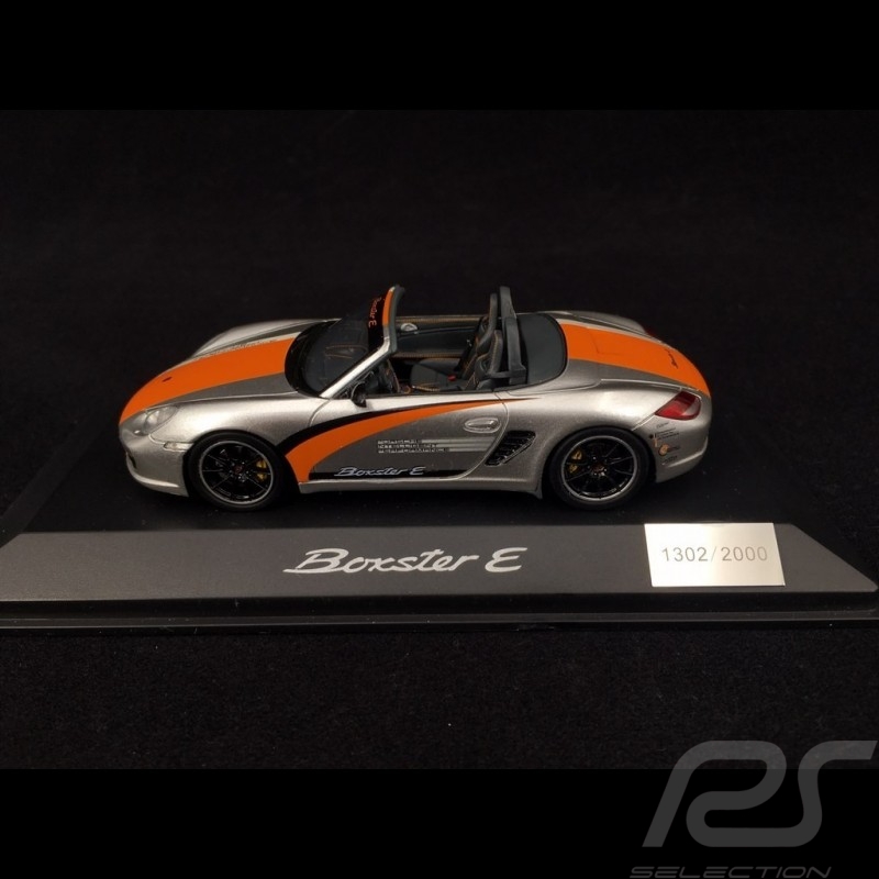Porsche Boxster E type 987 2011 silber / orange Streifen 1/43 Spark WAP0201080C