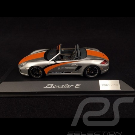 Porsche Boxster E type 987 2011 silver / orange stripes 1/43 Spark WAP0201080C