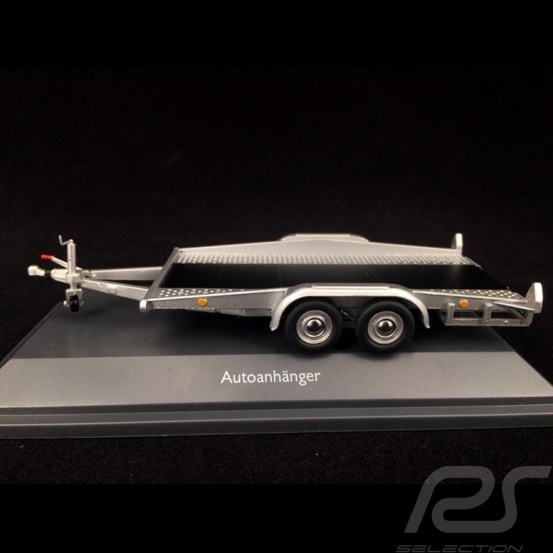 Car transporter trailer for Porsche double axle grey 1/43 Schuco 450376500