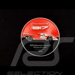 Grille badge Porsche 917 n° 23 1970 Le Mans victory 50 years anniversary Red / Black WAP0509170MSZG