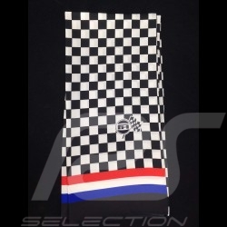 Scarf necktie Gulf checkered flag tricolor stripes