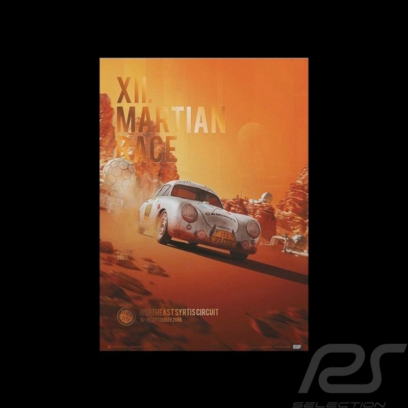 Poster Porsche 356 SL n° 153 XII Martian Race 2096 Edition limitée