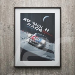 Porsche Poster 911 2.8 Carrera RSR n° 59 Brumos 29th Moon Race 2078 Limited edition