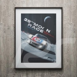 Porsche Poster 911 2.8 Carrera RSR n° 59 Brumos 29th Moon Race 2078 Limitierte Auflage