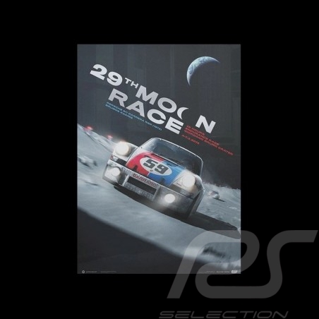 Porsche Poster 911 2.8 Carrera RSR n° 59 Brumos 29th Moon Race 2078 Limited edition