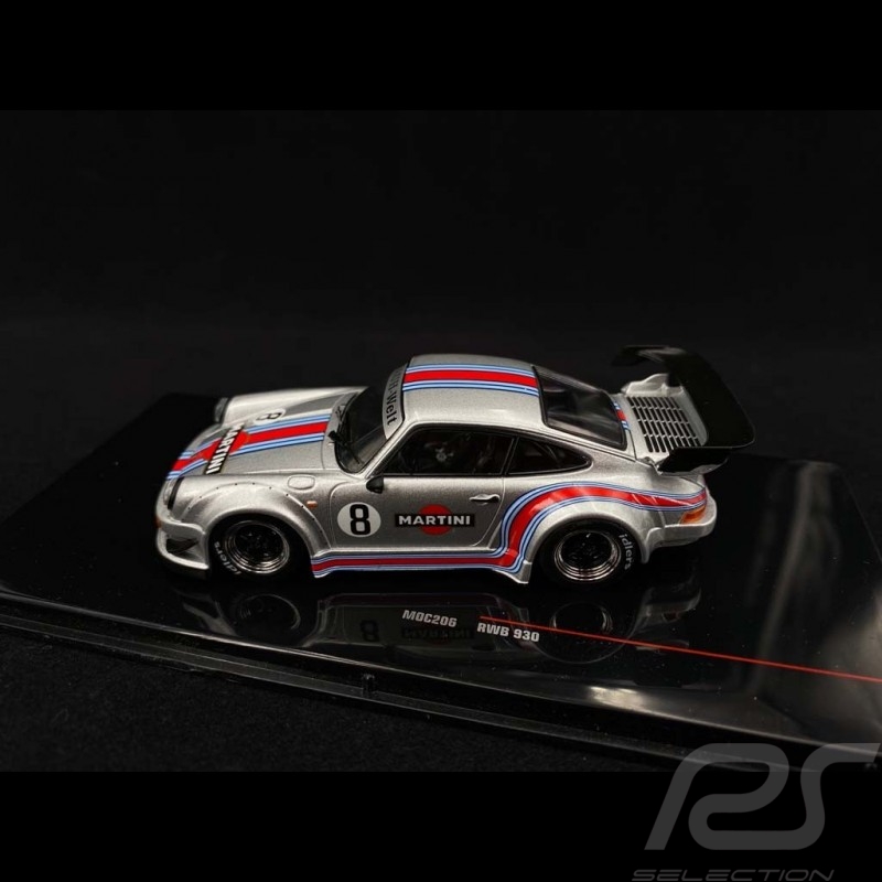 Porsche 911 type 930 RWB Rauh-Welt n° 8 Martini Silber 1/43 IXO Models MOC206