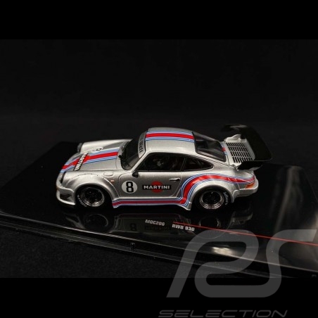 Porsche 911 type 930 RWB Rauh-Welt n° 8 Martini argenté 1/43 IXO Models MOC206