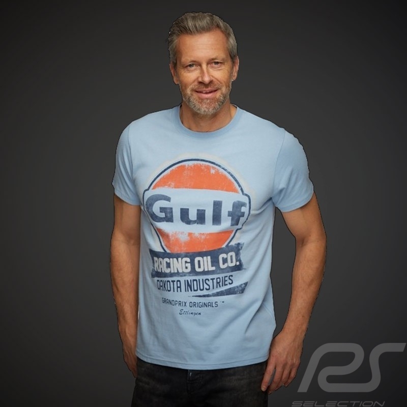 T-Shirt Gulf Racing Oil Company Gulfblau - Herren