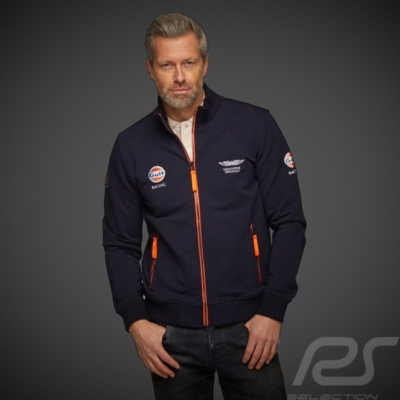 Gulf fleece Jacke 50 years Reißverschluss marineblau - Herren