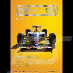 Williams Poster F1 70. Geburtstag 1990 - 1999 Limitierte Auflage