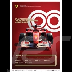 Ferrari Poster F1 World champion 2000 - 2009 Limited edition