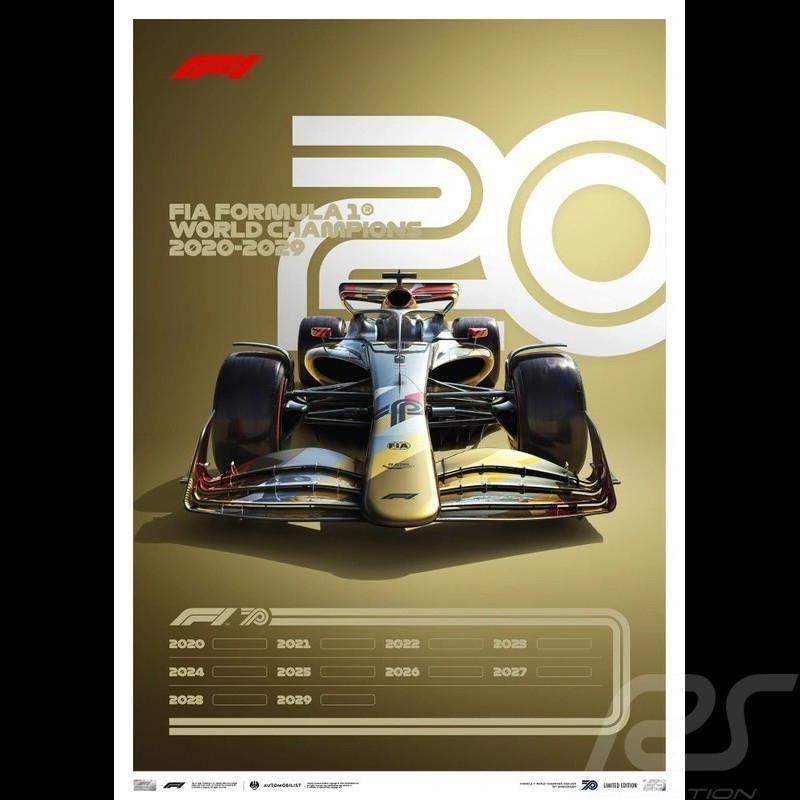 F1 Poster World champions 2020 - 2029 The future lies ahead Limited  edition
