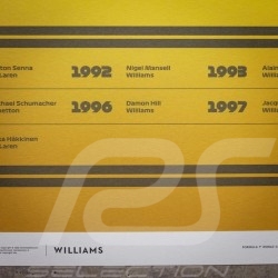 Poster Williams F1 World champions 1990 - 1999 Edition limitée
