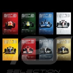 Set 8 posters F1 70ème anniversaire collection complète Edition limitée