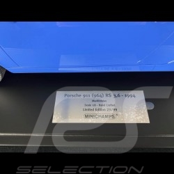 Porsche 911 Carrera RS 3.6 type 964 1994 Maritimblau 1/8 Minichamps 800657000