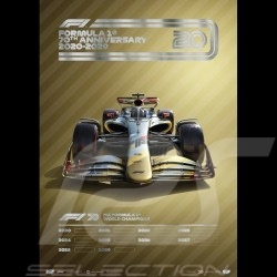 Set 8 F1 Posters 70. Geburtstag komplette Sammlung Limitierte Auflage