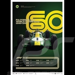 Set 8 posters F1 70ème anniversaire collection complète Edition limitée