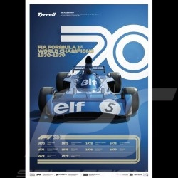 Set 8 Posters F1 World champions komplette Sammlung Limitierte Auflage