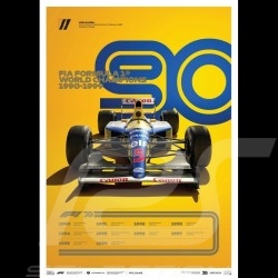 Set 8 Posters F1 World champions komplette Sammlung Limitierte Auflage