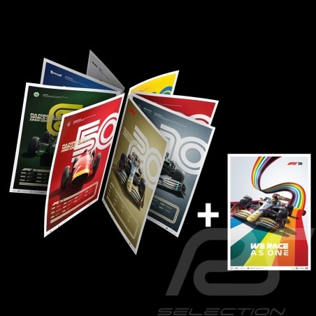Set 8 posters F1 70ème anniversaire collection complète Edition limitée