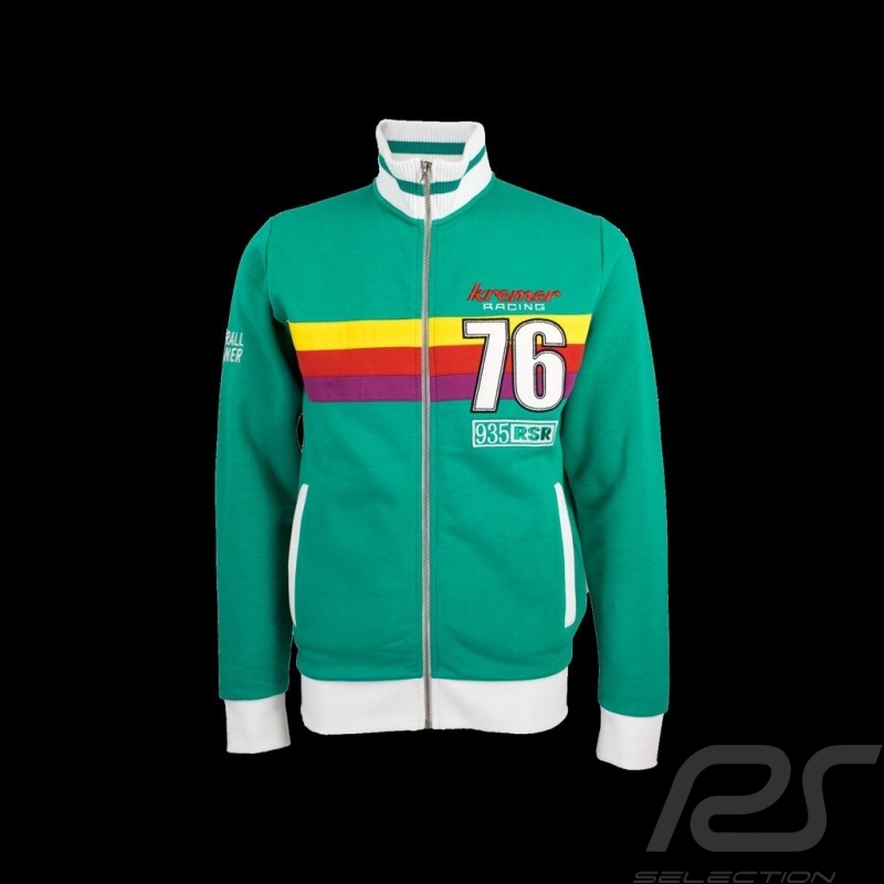 Veste Porsche Kremer Racing zippée Porsche 935 RSR n° 76 verte homme