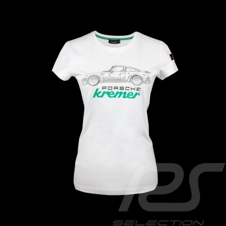 Kremer racing T-shirt Porsche 911 Carrera RSK 3.0 n° 9 Vaillant weiß - Damen