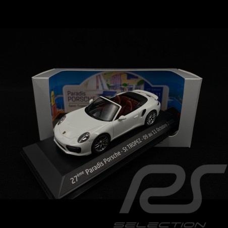 Porsche 991 Turbo S Cabriolet 2016 white Porsche St Tropez 2020 1/43 Herpa﻿ WAP0201340G