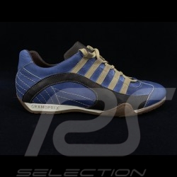 Chaussure Sport sneaker / basket Style pilote Bleu Pacifique / marron V2 - homme