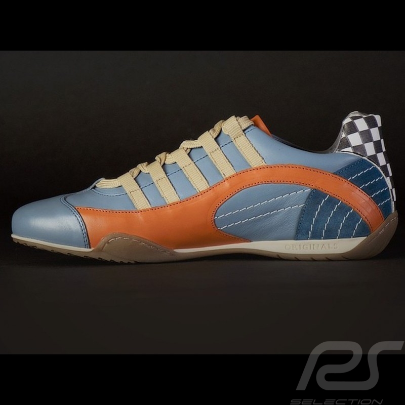 Sneaker / Basket Schuhe style Rennfahrer Gulf blau V2 - Herren