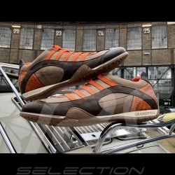 Sneaker / basket shoes Style race driver Brown / orange - men