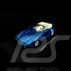 Porsche 911 Turbo SE 1988 Cabriolet Flachbau Blau 1/43 Autocult ATC60045