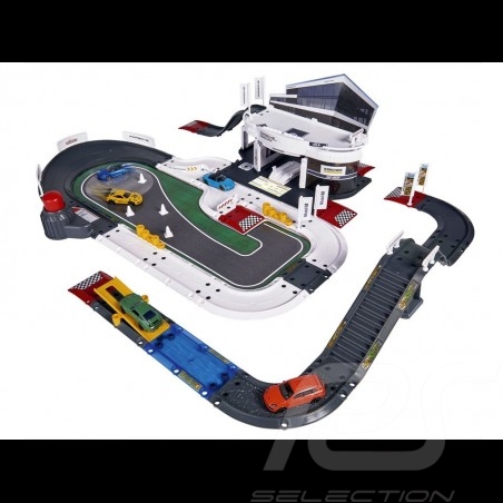 Porsche Experience Center Garage mit 5 Automodelle Majorette 212050029