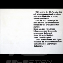 Porsche Broschüre 914 1974 aus Deutsch