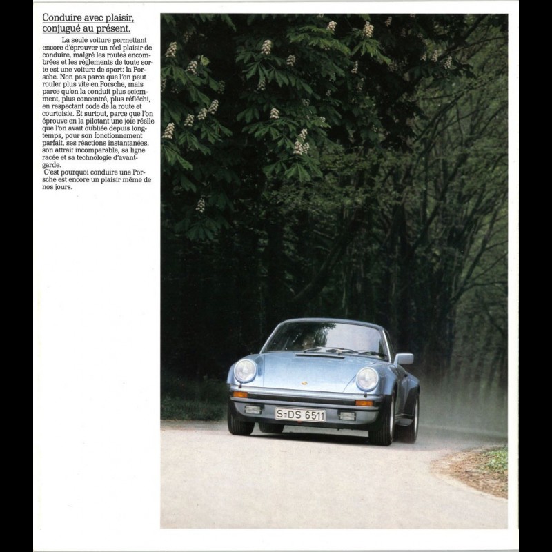 Porsche Brochure 911 SC / 911 Turbo 1981 in fench ref WVK110930